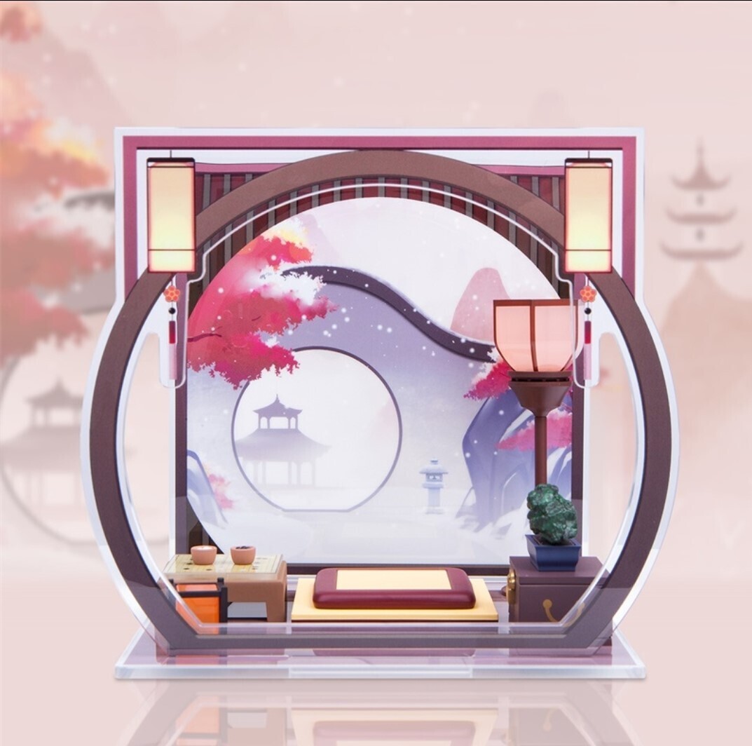 [IS] Qing Cang - Acrylic Background Stand, Option: Pink Circle