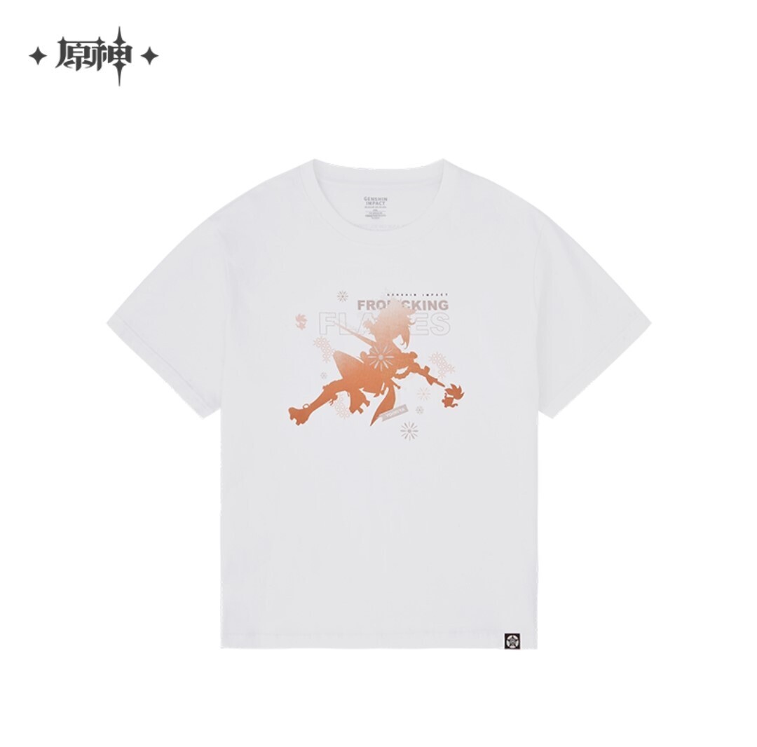Genshin Impact - Yoimiya T-shirt, Option: White A (Silhouette)
