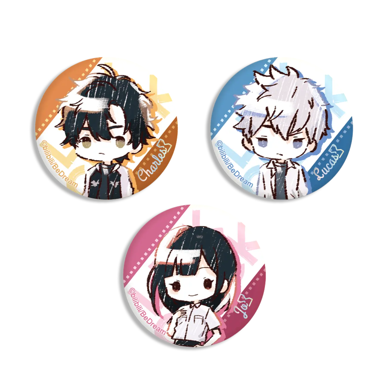 Link Click x BEMOE - Graff Art Round Badge Set