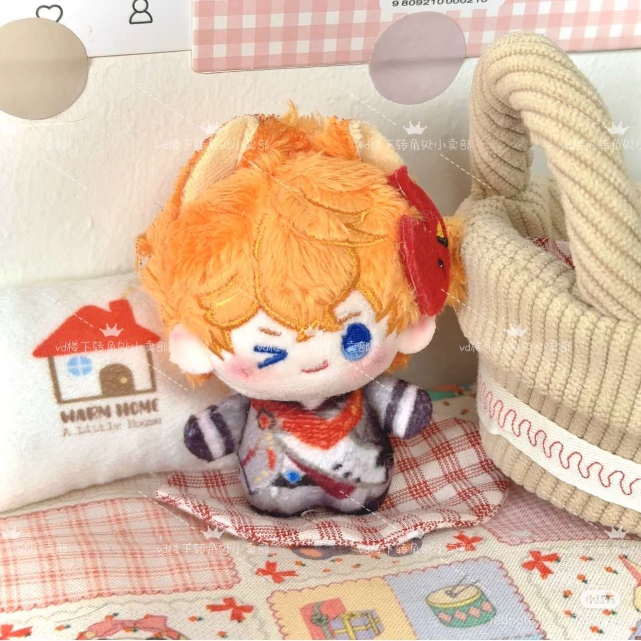 Genshin Impact - Tartaglia Orange 5 CM Plush Doll (Fanmade)
