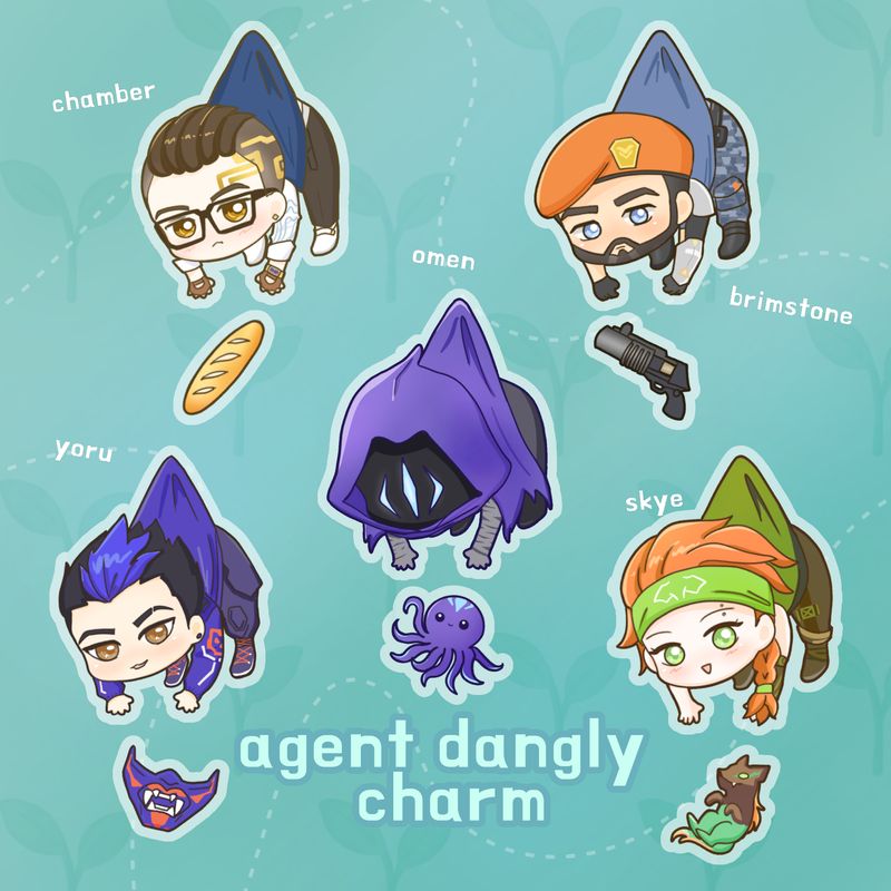[IS] Valorant - Hanging Acrylic Charms