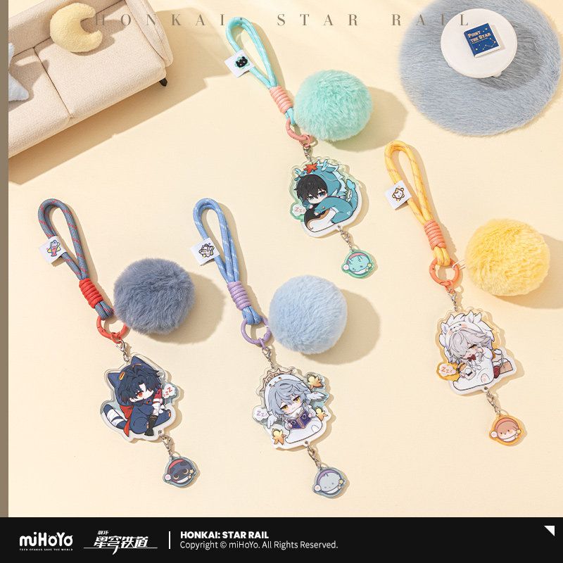 Honkai Star Rail - Boys' Dormitory Pompom Acrylic Chibi Charm