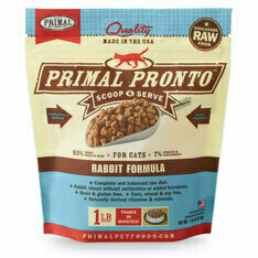 Primal Pronto Raw Rabbit Raw Frozen Cat Food 1#