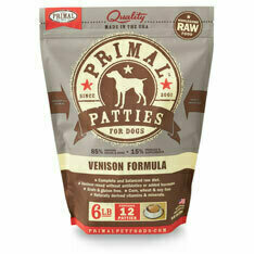 Primal Raw 8 oz. Patties Venison Formula Raw Frozen Dog Food 6#