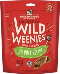 Stella &amp; Chewy&#39;s Wild Weenies Cage-Free Duck Recipe Freeze-Dried Raw Dog Treats - 3.25 oz