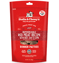Stella &amp; Chewy&#39;s Freeze Dried Remarkable Red Meat Dinner Patties Dog Food - 14 oz.