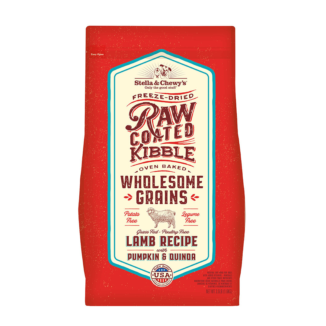 Stella &amp; Chewy&#39;s Raw Coated Kibble with Wholesome Grains Lamb, Pumpkin &amp; Quinoa Dry Dog Food - 3.5 Pound