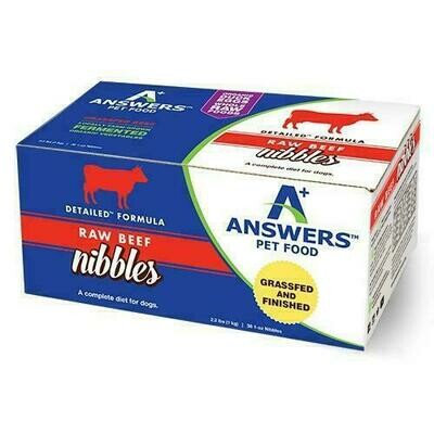 Answers Pet Food Detailed Beef Nibbles Raw Dog Food 2.2 Pound