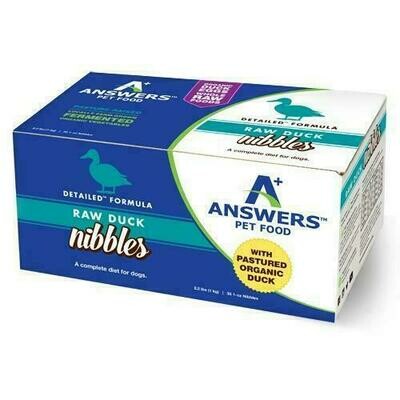 Answers Pet Food Detailed Duck Nibbles Raw Dog Food - 2.2 Pound