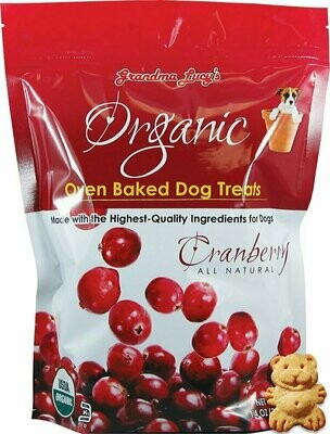Grandma Lucy&#39;s Organic Oven-Baked Dog Treats Cranberry Recipe 14 oz Bag