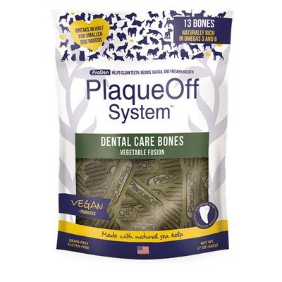 ProDen PlaqueOff System Dental Care Bones Vegetable Fusion Flavor Dental Dog Chew - 17 oz.