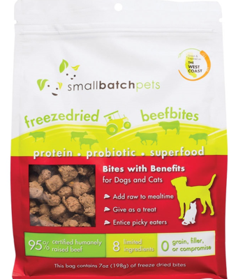Small Batch Freeze-Dried Small Beef Bites Dog Treats - 7 oz.