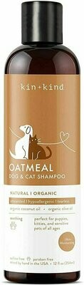 Kin+kind Oatmeal Dog &amp; Cat Shampoo, 12 Fl oz.