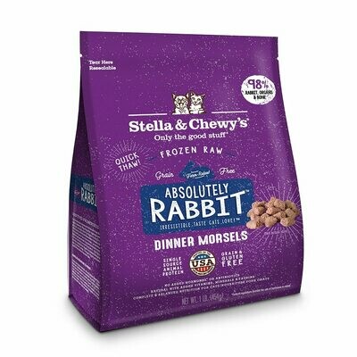 Stella &amp; Chewy&#39;s Absolutely Rabbit Dinner Morsels Raw Cat Food - 1 Pound
