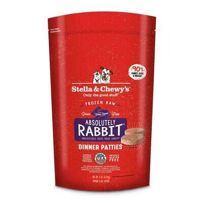 Stella &amp; Chewy&#39;s Absolutely Rabbit 8 oz. Dinner Patties Raw Frozen Dog Food - 6 Pound