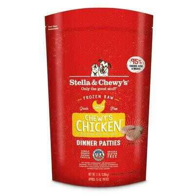 Stella &amp; Chewy&#39;s Chewy&#39;s Chicken Dinner Patties Grain-Free Raw Frozen Dog Food - 3 Pound