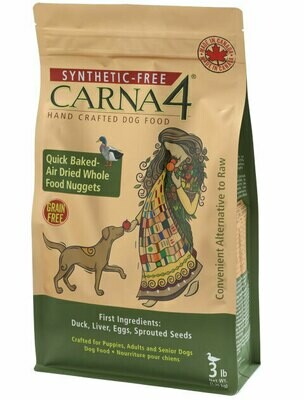 Carna4 Airdried Grain-Free Quick Baked Duck Dog Food - 22 Pound