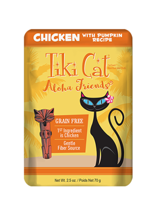 Tiki Cat Aloha Friends Chicken with Pumpkin Grain-Free Wet Cat Food - 2.5 oz. Pouch