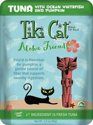 Tiki Cat Aloha Friends Tuna with Ocean Whitefish &amp; Pumpkin Grain-Free Wet Cat Food - 3 oz. Pouch