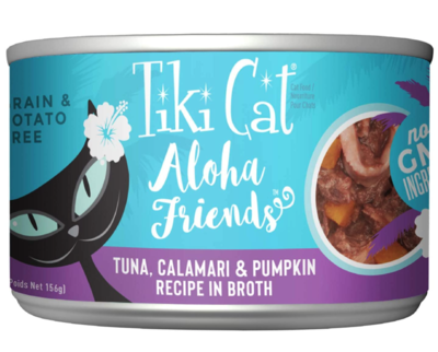 Tiki Cat Aloha Friends Tuna with Calamari &amp; Pumpkin Grain-Free Wet Cat Food - 5.5 oz. Can
