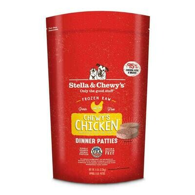 Stella &amp; Chewy&#39;s Chewy&#39;s Chicken 8 oz. Dinner Patties Grain-Free Raw Frozen Dog Food - 6 Pound