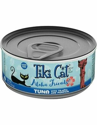 Tiki Cat Aloha Friends Tuna with Tilapia &amp; Pumpkin Grain-Free Wet Cat Food - 3 oz. Can