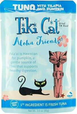 Tiki Cat Aloha Friends Tuna with Tilapia &amp; Pumpkin Grain-Free Wet Cat Food - 3 oz. Pouch