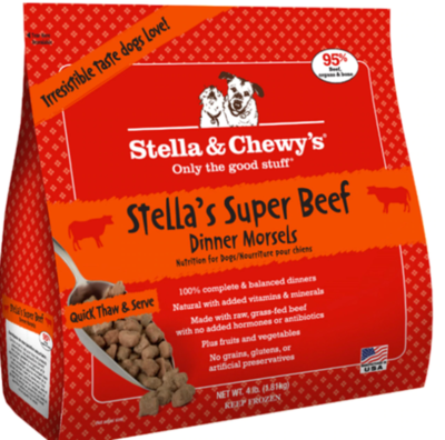 Stella &amp; Chewy&#39;s Super Beef Dinner Morsels Frozen Dog Food - 4 Pound