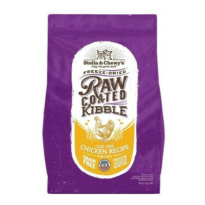 Stella &amp; Chewy&#39;s Raw Coated Kibble Chicken Recipe Grain-Free Dry Cat Food - 10 Pound