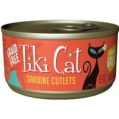 Tiki Cat Tahitian Grill Sardine Cutlets Grain-Free Canned Cat Food - 2.8 oz.