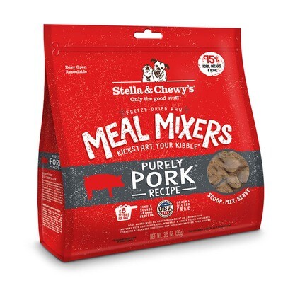 Stella &amp; Chewy&#39;s Meal Mixers Freeze-Dried Dog Food Topper, Purely Pork, 18 oz. bag