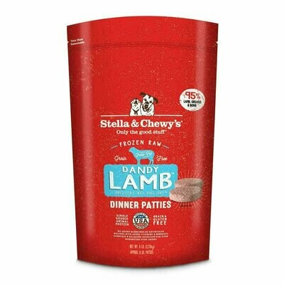 Stella &amp; Chewy&#39;s Dandy Lamb Dinner Patties Grain-Free Raw Frozen Dog Food - 3 Pound