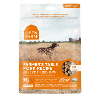 Open Farm Dog Farmer&#39;s Table Freeze Dried Pork 3.5oz