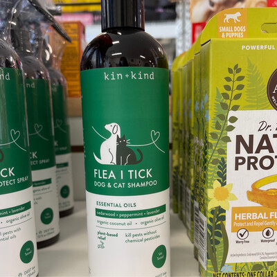 Kin+kind Tick &amp; Flea Dog &amp; Cat Shampoo, 12 Fl oz.