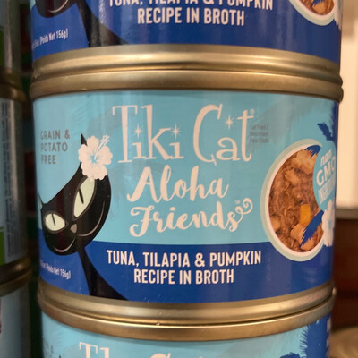 Tiki Cat Aloha Friends Tuna with Tilapia &amp; Pumpkin Grain-Free Wet Cat Food - 5.5 oz. Can