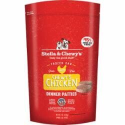 Stella &amp; Chewy&#39;s Dog Frozen Super Chicken Dinner Patties Frozen Dog Food, 12-lb