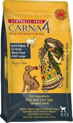 Carna4 Airdried Grain-Free Easy Chew Goat Dog Food - 5 Pound