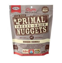 Primal Raw Nuggets Venison Formula Raw Frozen Dog Food - 3 Pounds