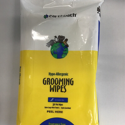 Earthbath Fragrance Free Grooming Wipes 30ct