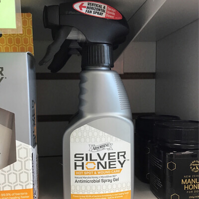 Silver Honey Hot Spot &amp; Wound Care Spray Gel 8oz