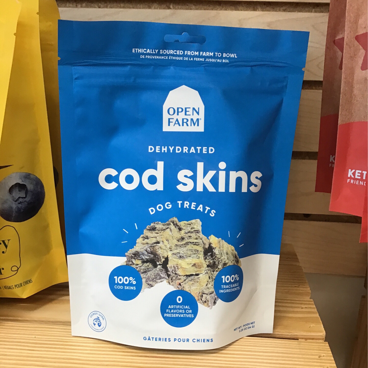 Open Farm Dehydrated Cod Skin Treats For dogs