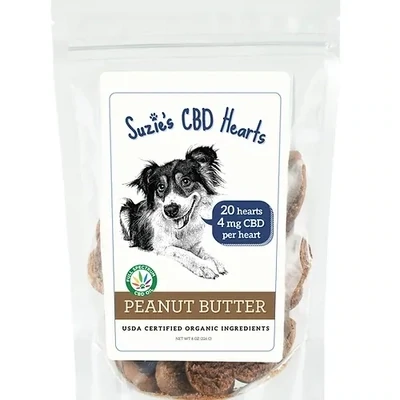 Suzie&#39;s CBD Hearts Peanut Butter 2oz