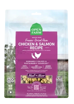 Open Farm Cat Freeze-Dried Raw Mixer Chicken and Salmon Recipe 3.5oz