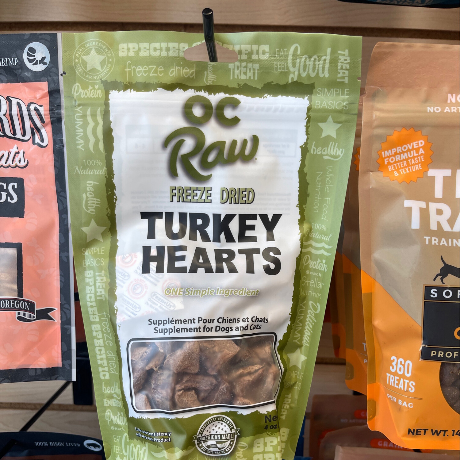 OC Raw Dog Freeze Dried Turkey Hearts 4oz