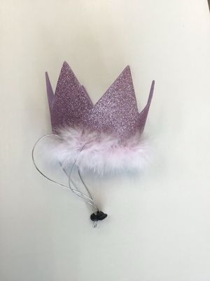 H&amp;K Party Crowns with SnugFit Purple LARGE
