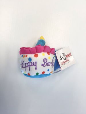 H&amp;K Lulubelles Power Plush Happy Barkday Cake - Small