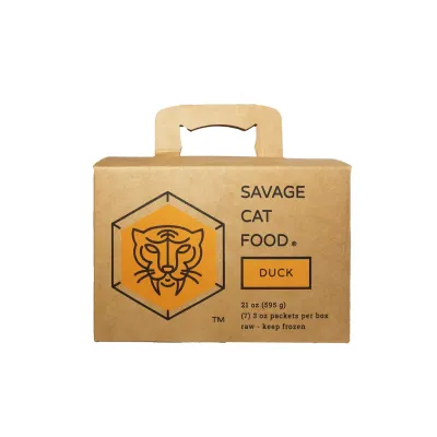 Savage Cat Frozen Duck  3oz 7 Count