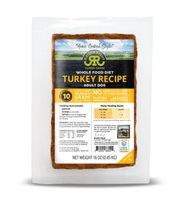 Raised Right Dog Frozen Adult Turkey 4oz SNACK