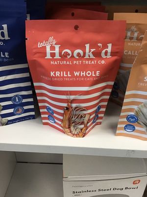Totally Hooked Krill Whole Freeze Dried Treats for Cats and Dogs 1oz