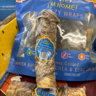 Honey I&#39;m Home Dog Buffalo Wheezy Wrap 6in